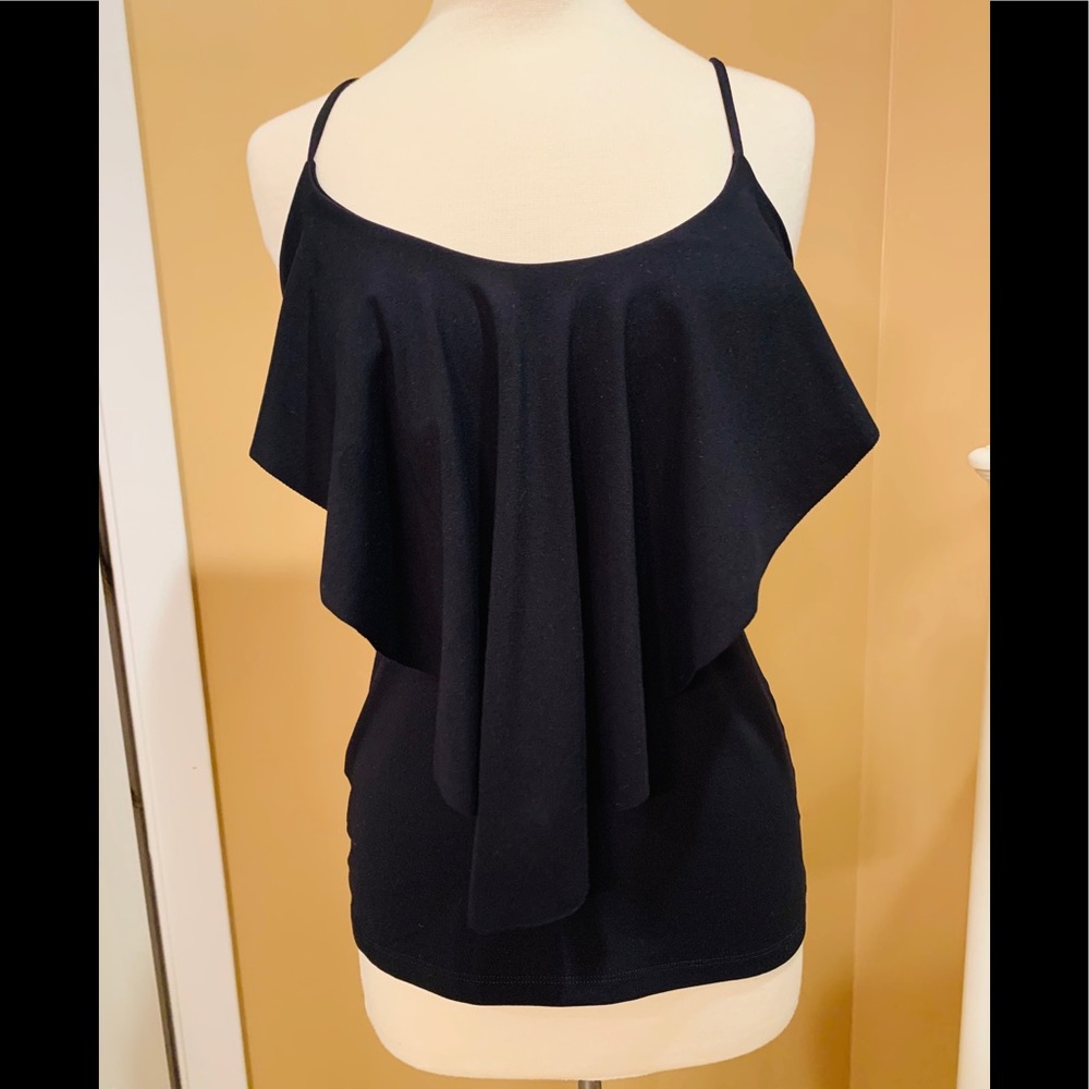 Susana Monaco ruffle front tank